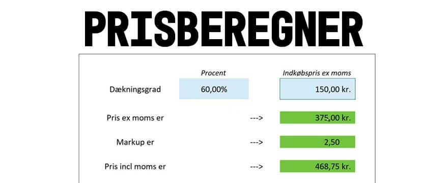 Prisberegner EnkelExcel.dk